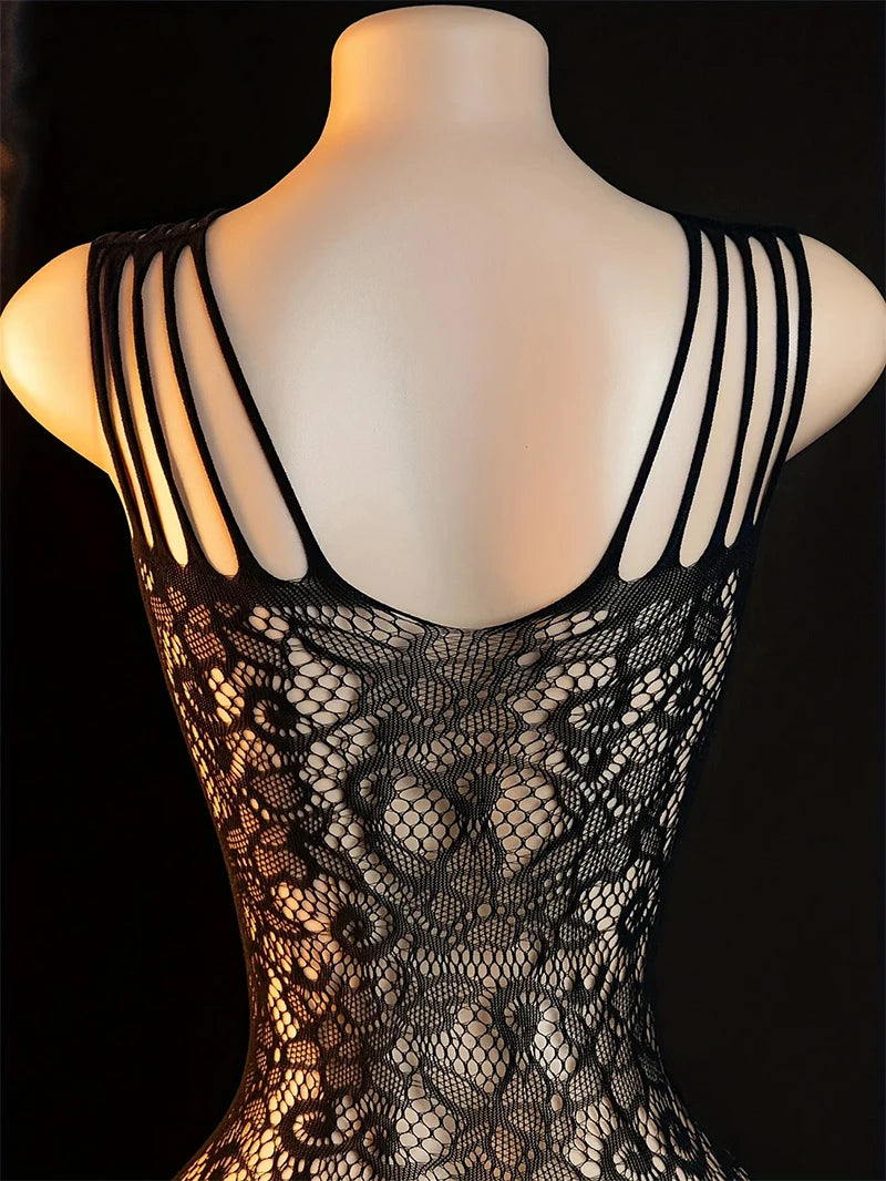 Hot Erotic Crotchless Lingerie Women Lace Open Bras Set Mesh Floral Print Bodystockings Sexy Teddy Bodysuits Porn Underwear Sets