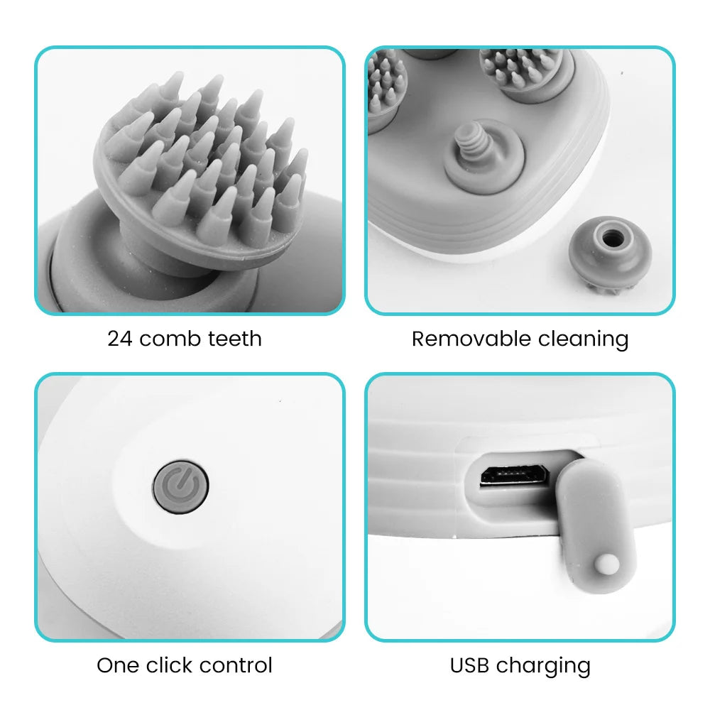 Portable Electric Massager Deep Tissue Relief for Head, Neck, Body & Scalp