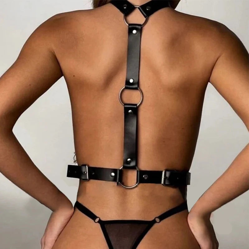 Leather Harness Straps for Women – Adjustable Bondage Lingerie Body Harness