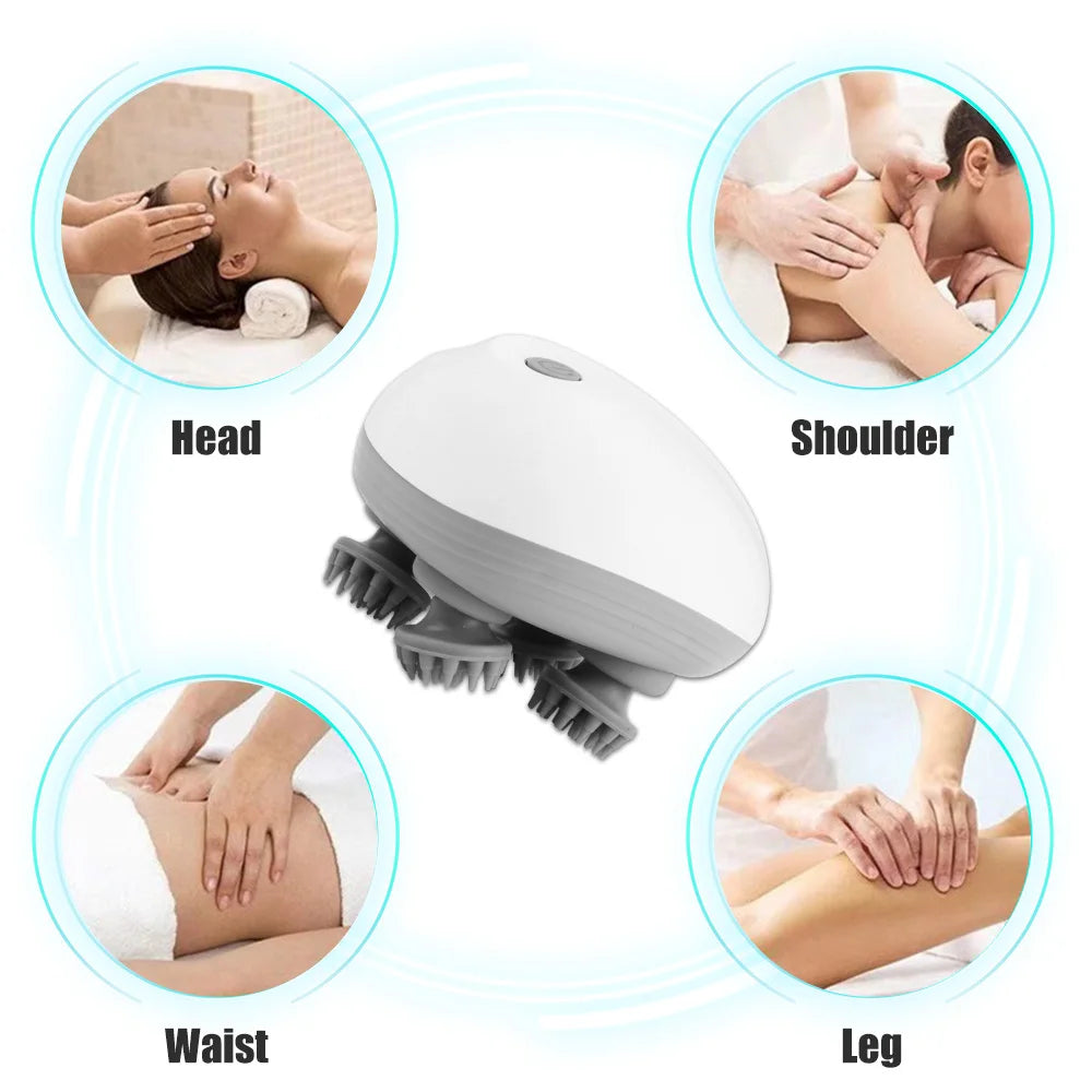 Portable Electric Massager Deep Tissue Relief for Head, Neck, Body & Scalp