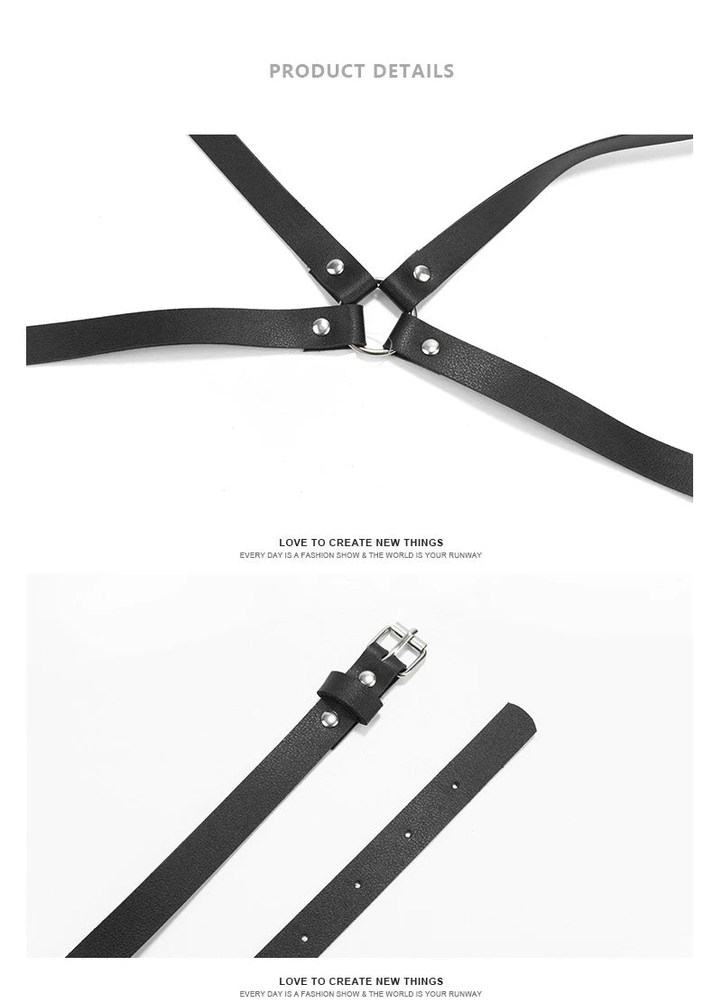 Leather Harness Straps for Women – Adjustable Bondage Lingerie Body Harness
