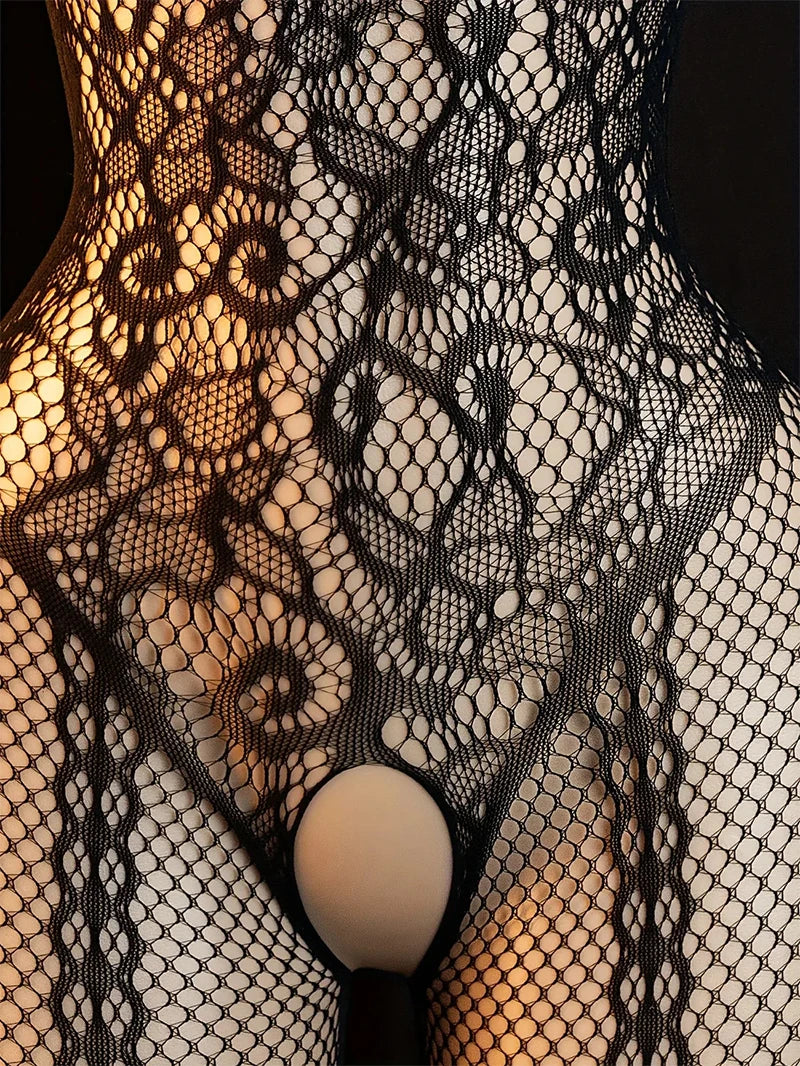 Hot Erotic Crotchless Lingerie Women Lace Open Bras Set Mesh Floral Print Bodystockings Sexy Teddy Bodysuits Porn Underwear Sets